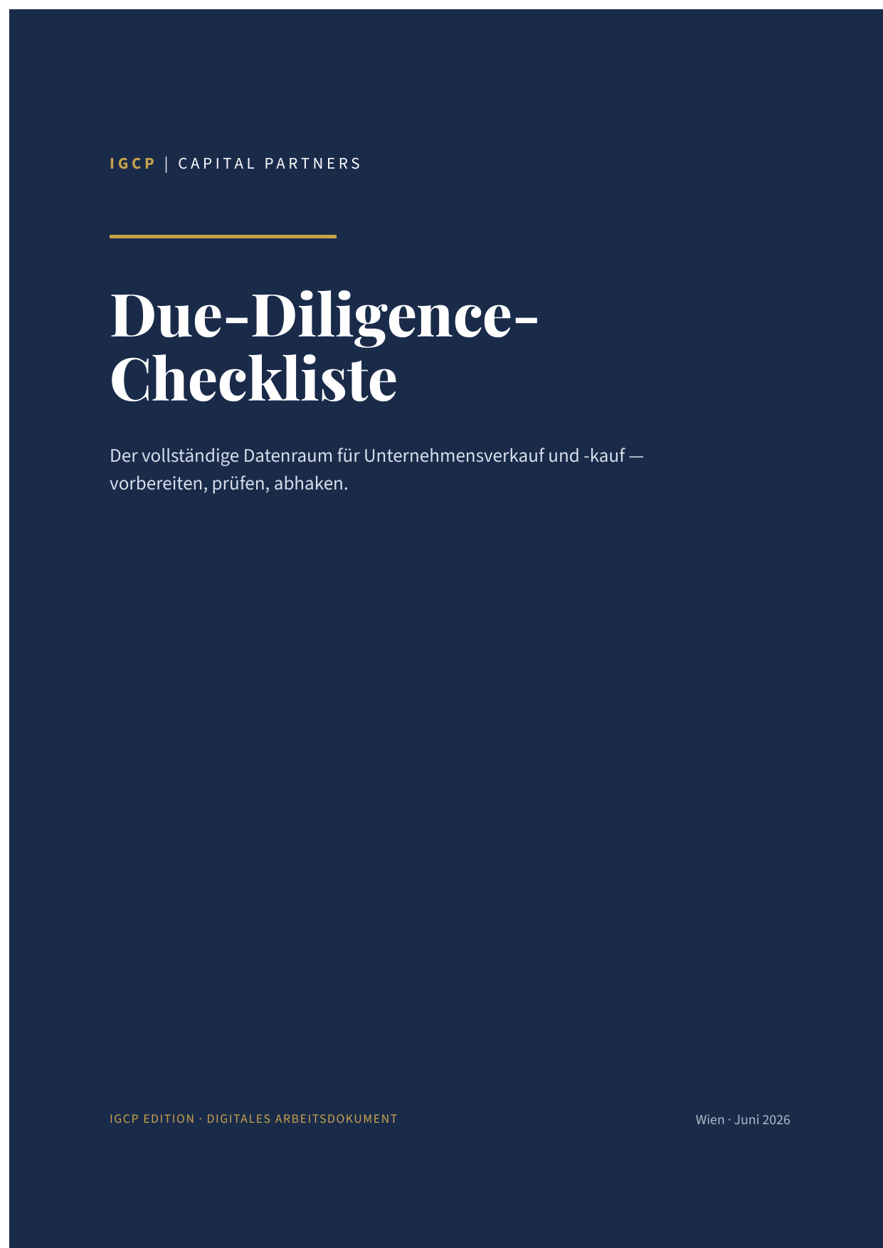 Cover Due-Diligence-Checkliste