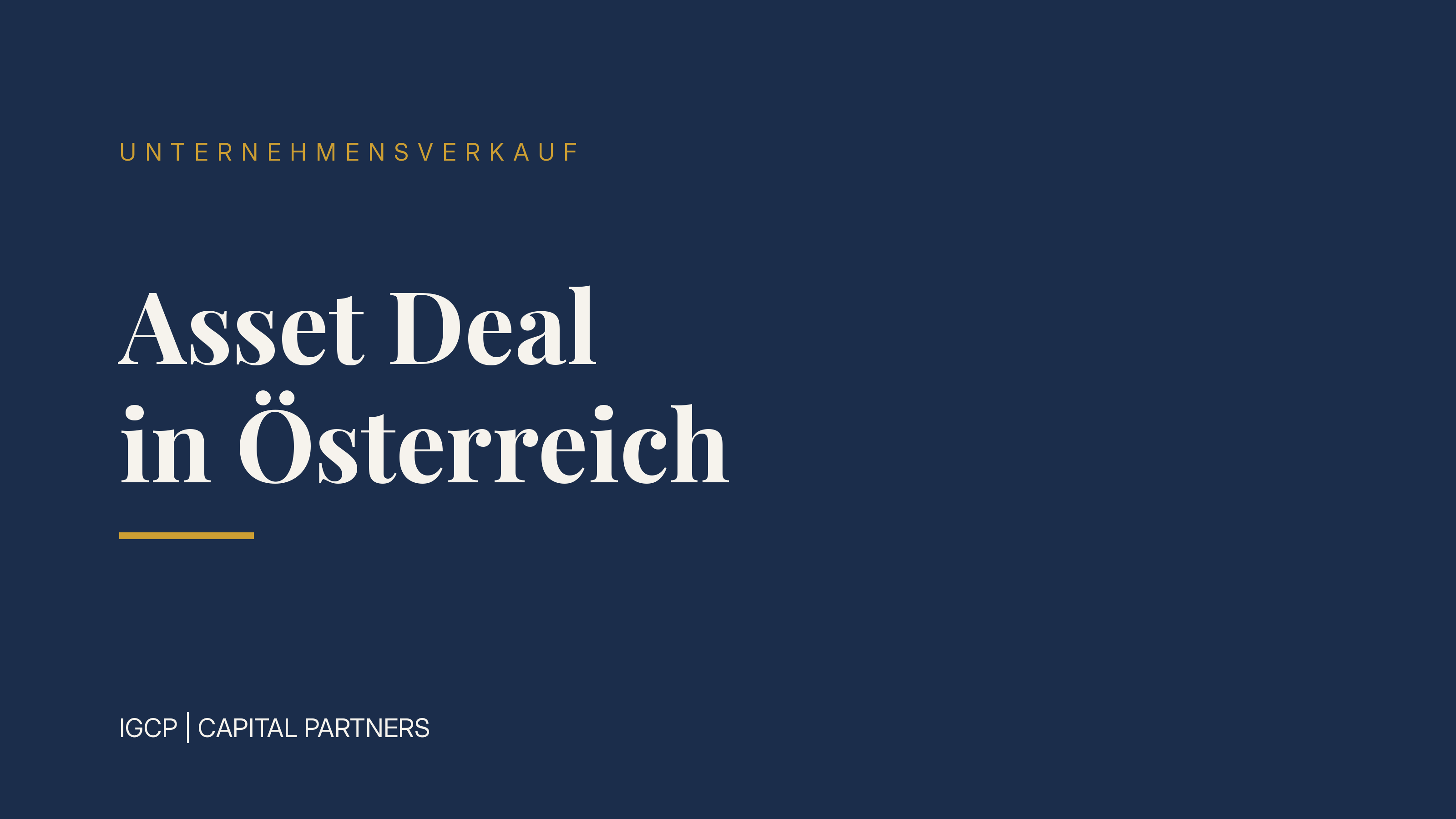 Asset Deal in Österreich: Steuern, Gebühren und Abwicklung