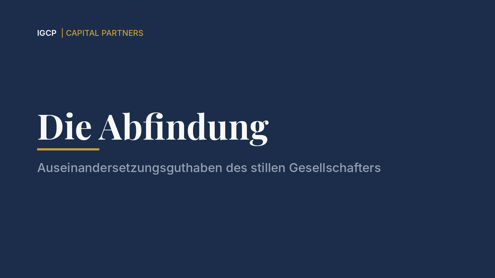 Titelbild zum Beitrag: Auseinandersetzungsguthaben