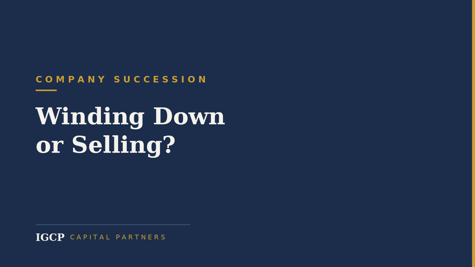 Winding Down or Selling? What Pays Off for Owners, and When