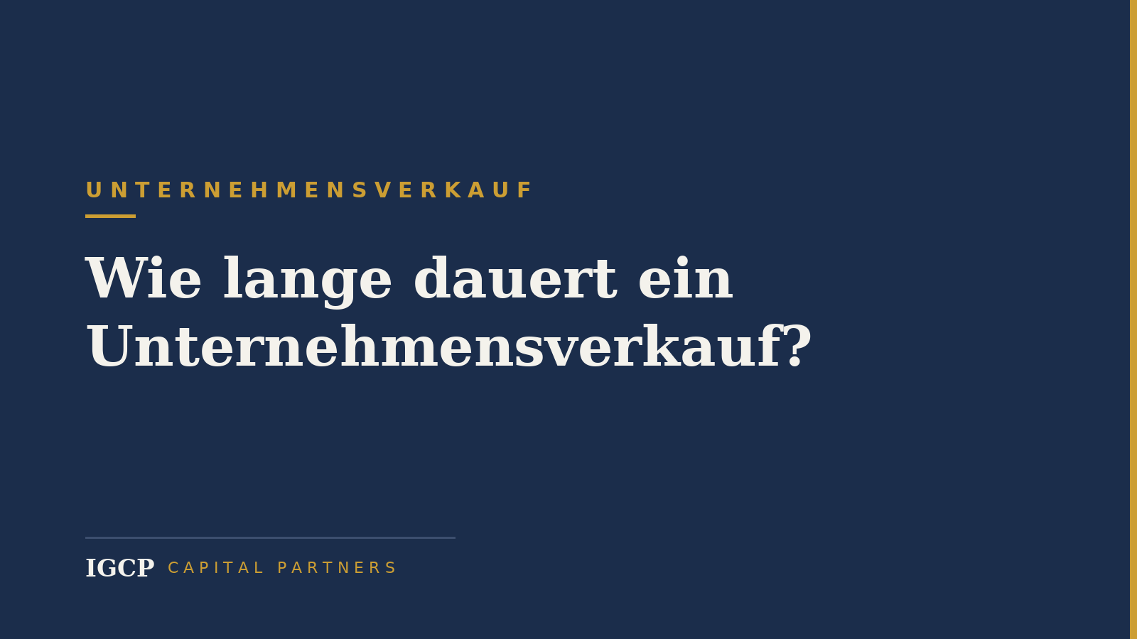 Dauer Unternehmensverkauf: Wie lange dauert er? (2026)