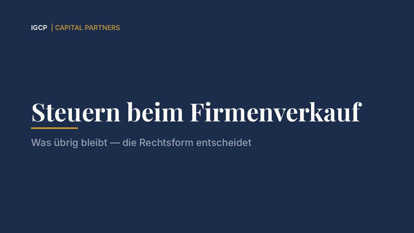 Steuern beim Firmenverkauf: Was übrig bleibt (Österreich)