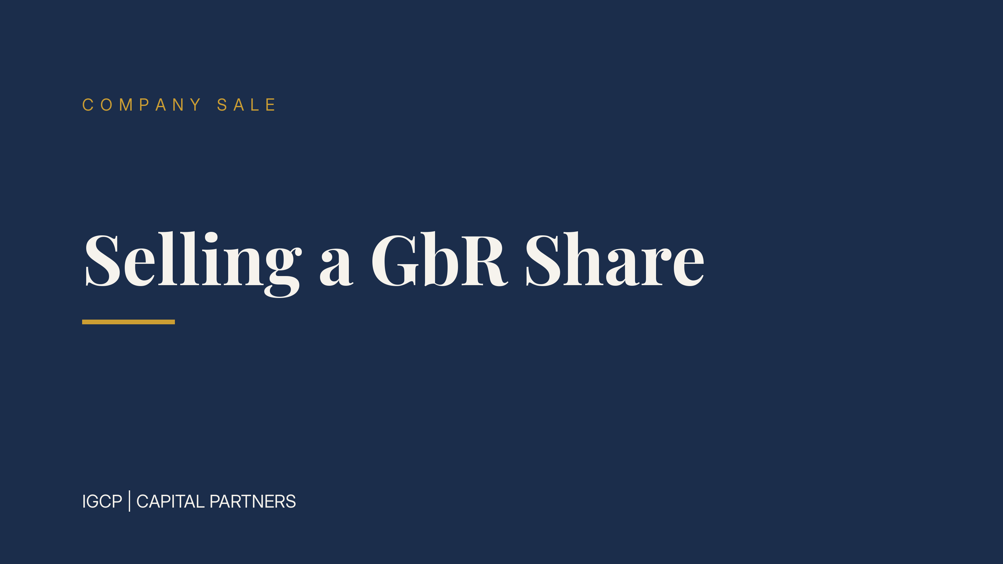 Selling a GbR Partnership Share: Consent, Process and Tax