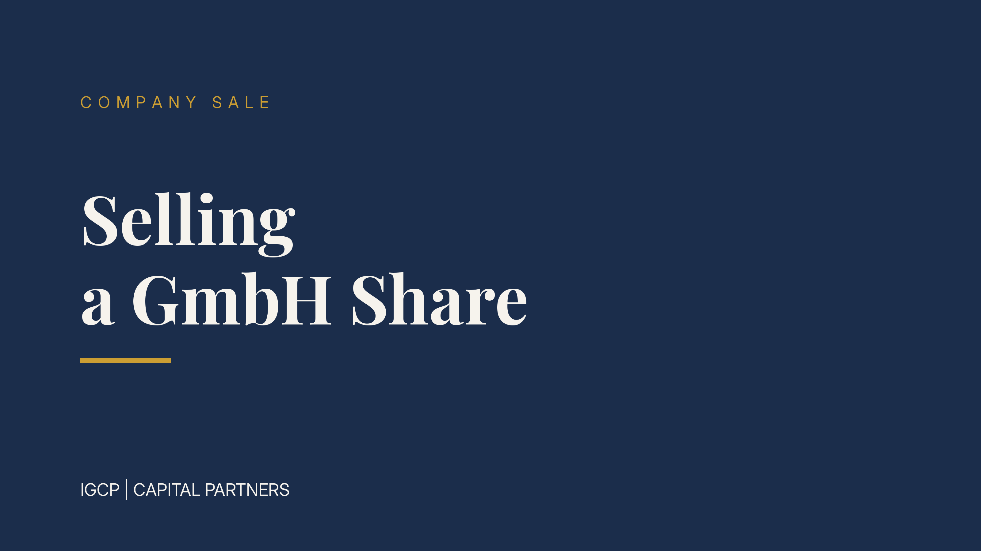 Selling a GmbH Share: Notarial Deed, Consent and Process