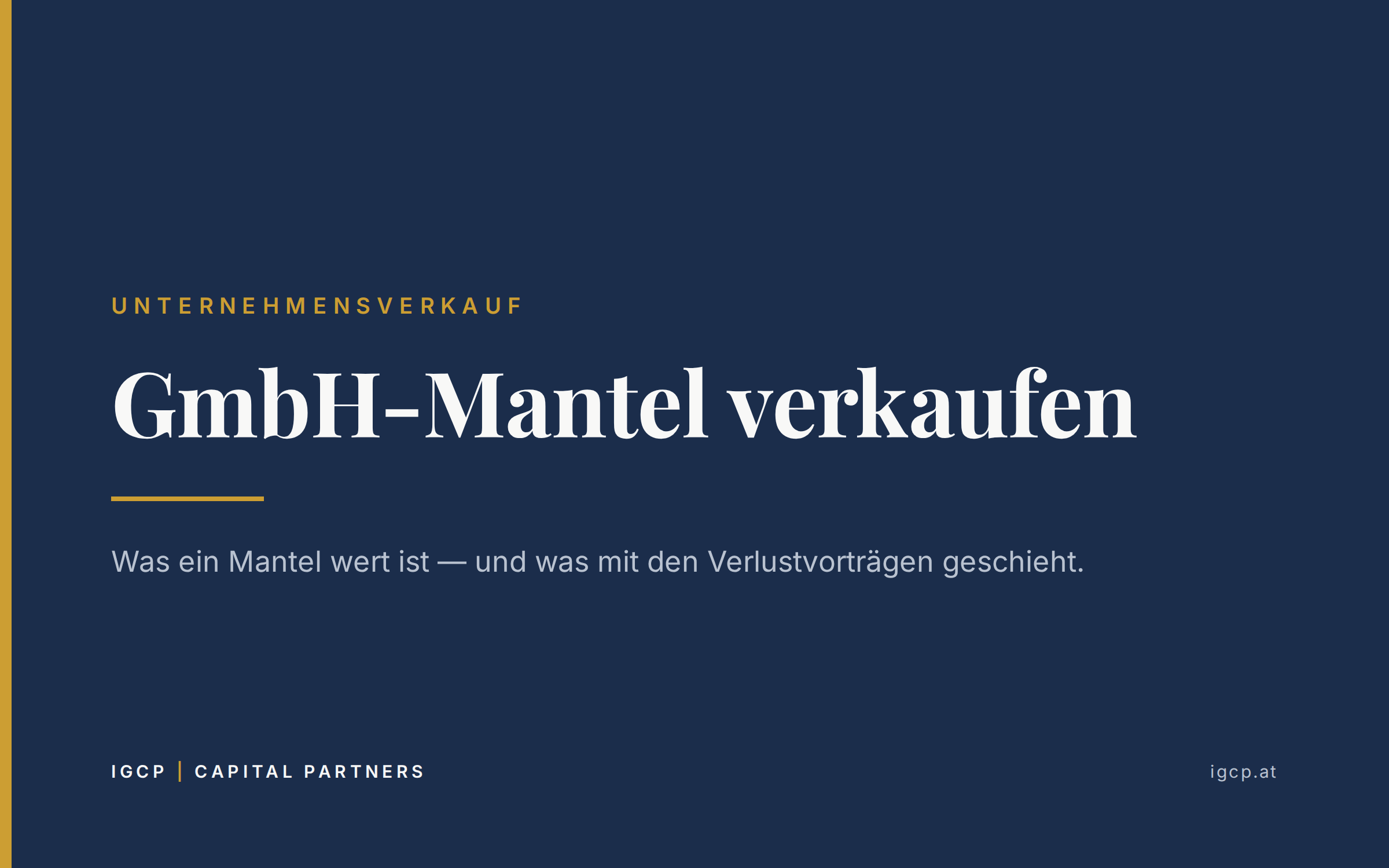 Titelbild zum Beitrag: GmbH-Mantel verkaufen