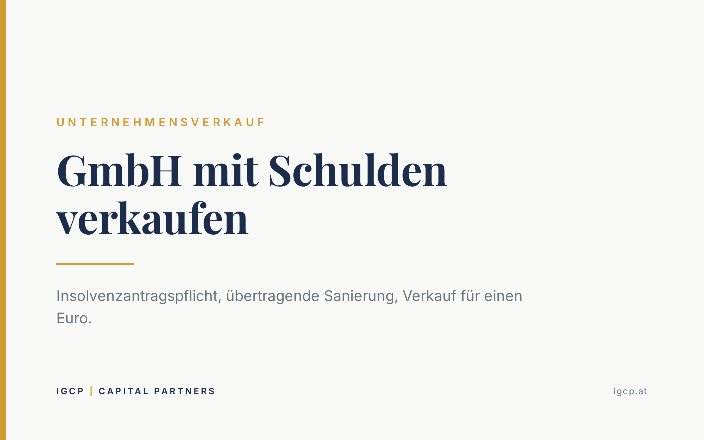 Titelbild zum Beitrag: GmbH mit Schulden verkaufen