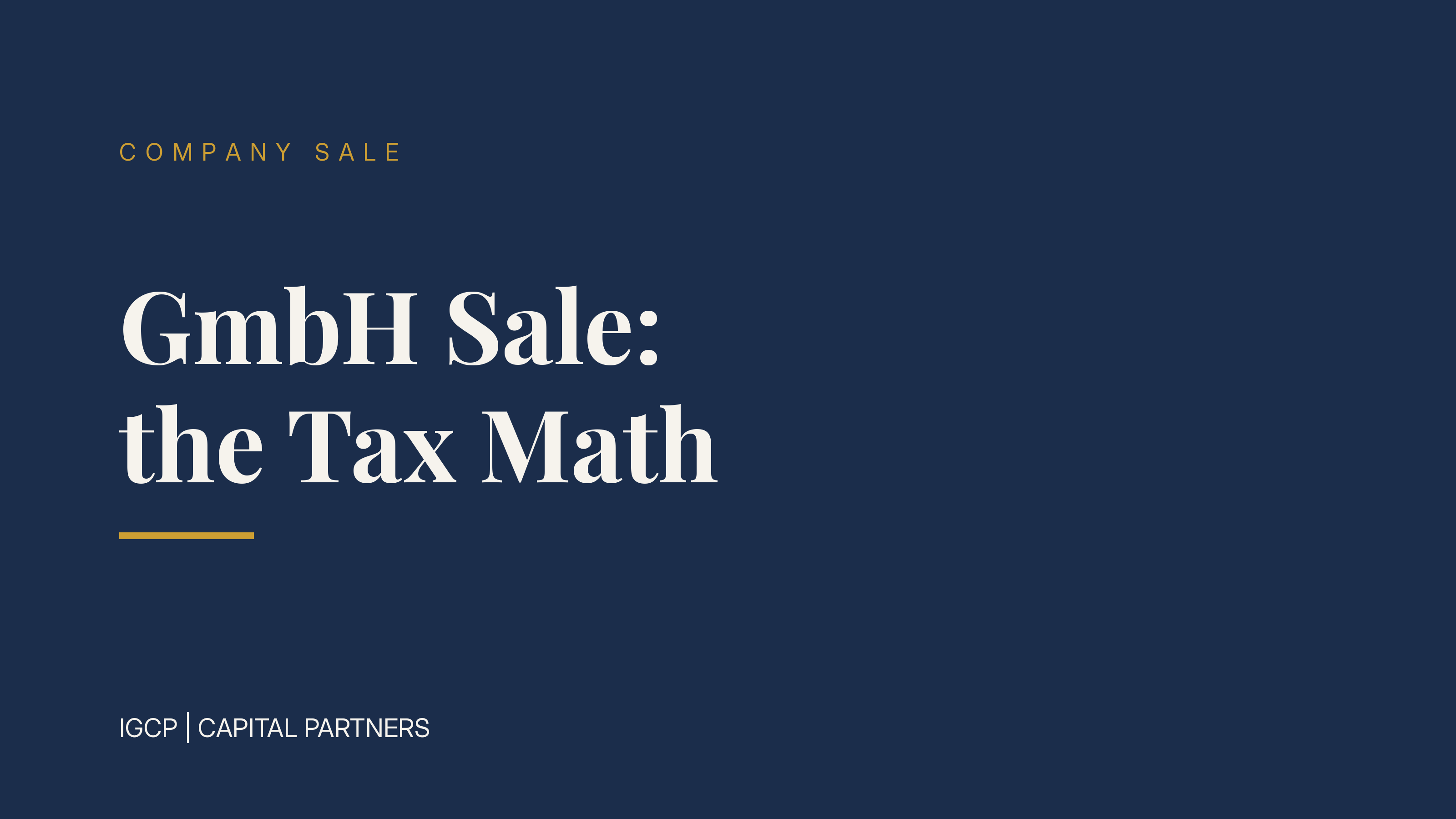 Selling a GmbH in Austria: What Remains After Tax
