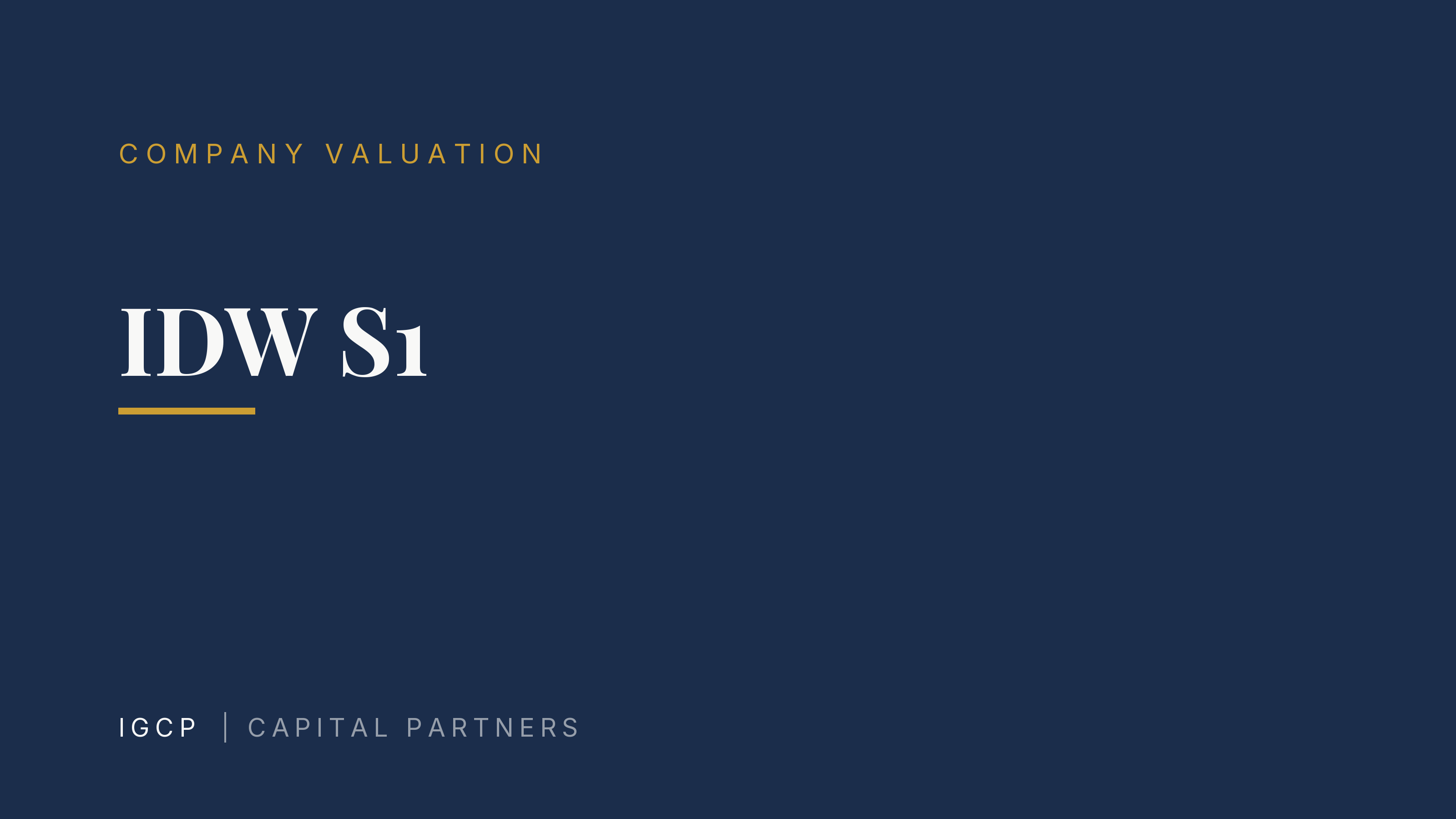 IDW S1: The Objectified Company Value and Its Limits