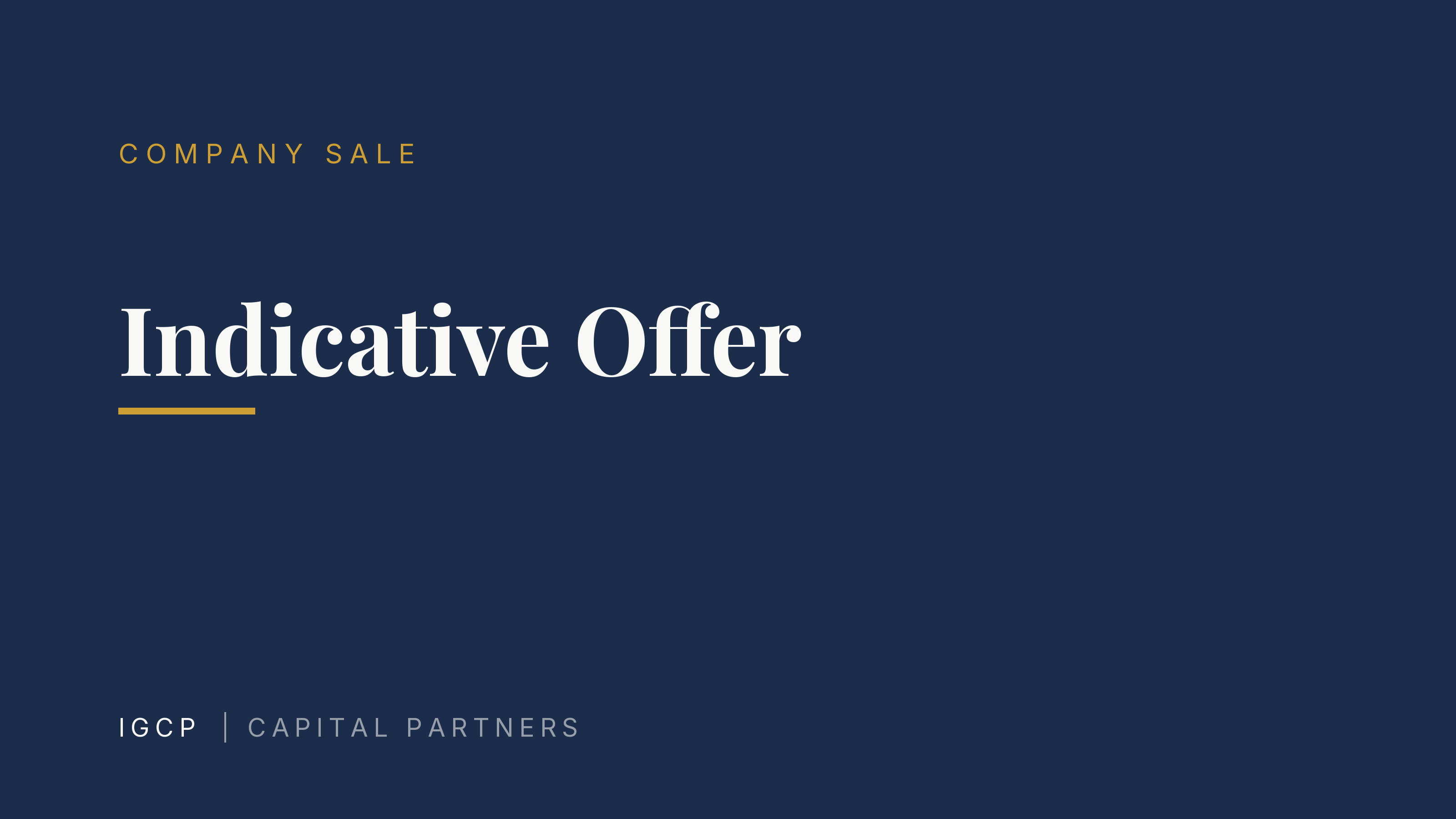 Indicative Offer: The Non-binding Price in the M&A Process