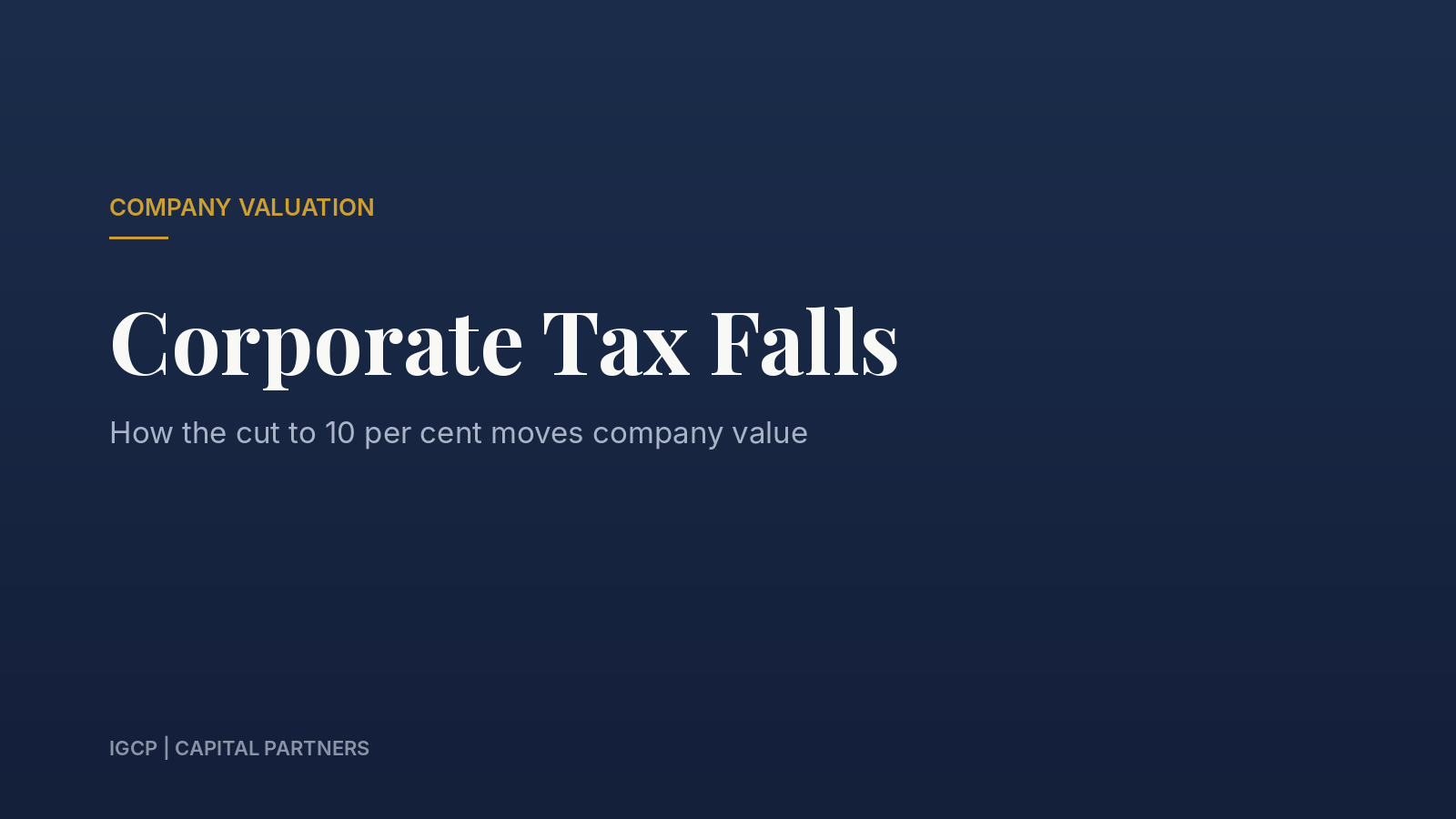 Cover image for article: Corporate Income Tax Falls to 10 Per Cent by 2032: Why the Value of Your GmbH Can Rise