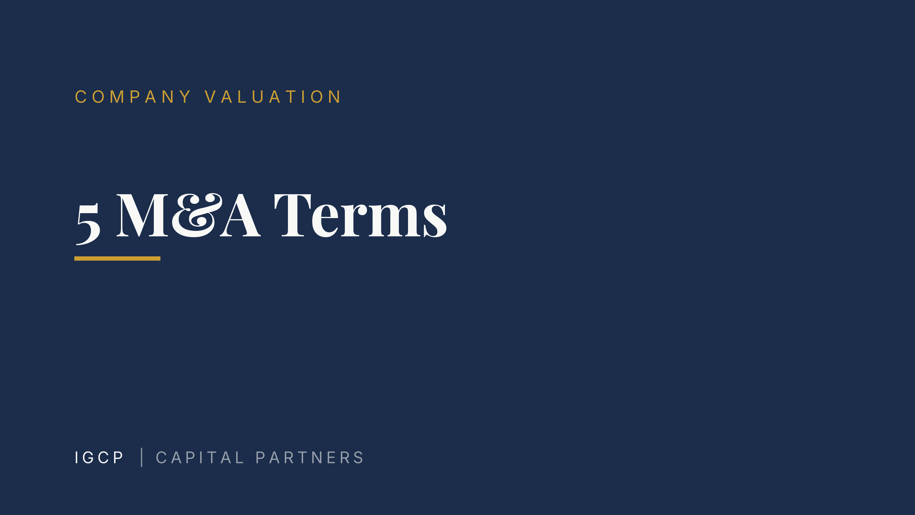 Five M&A Terms Every Seller Should Know
