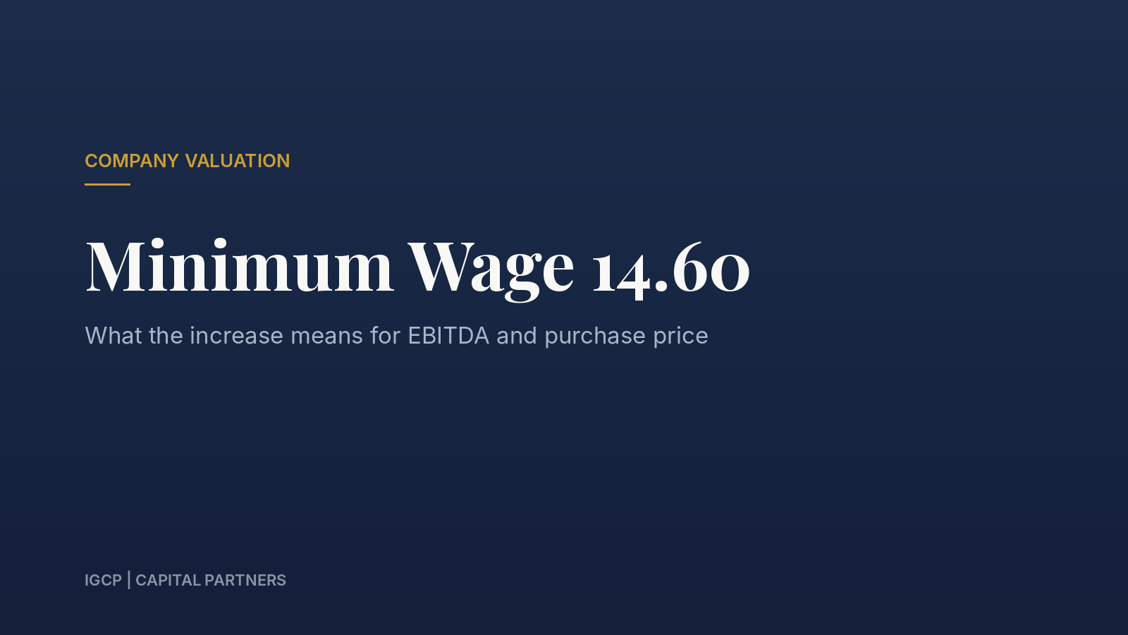 Cover image for article: Minimum Wage of 14.60 Euros from 2027: What Labour-Intensive Businesses Need to Know About Their Value