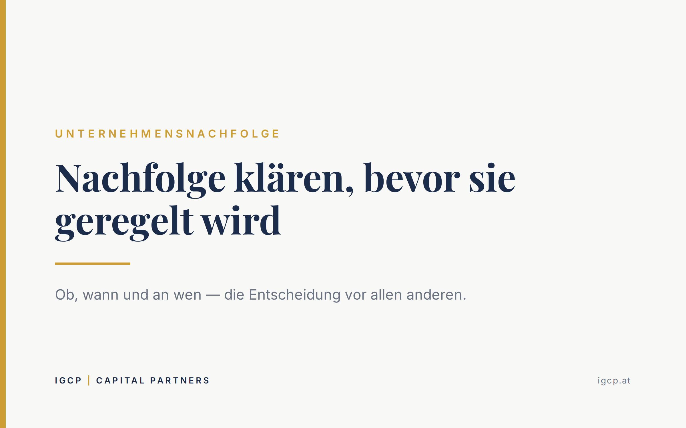 Titelbild zum Beitrag: Unternehmensnachfolge kl�ären: die Entscheidung, die viele zu lange aufschieben