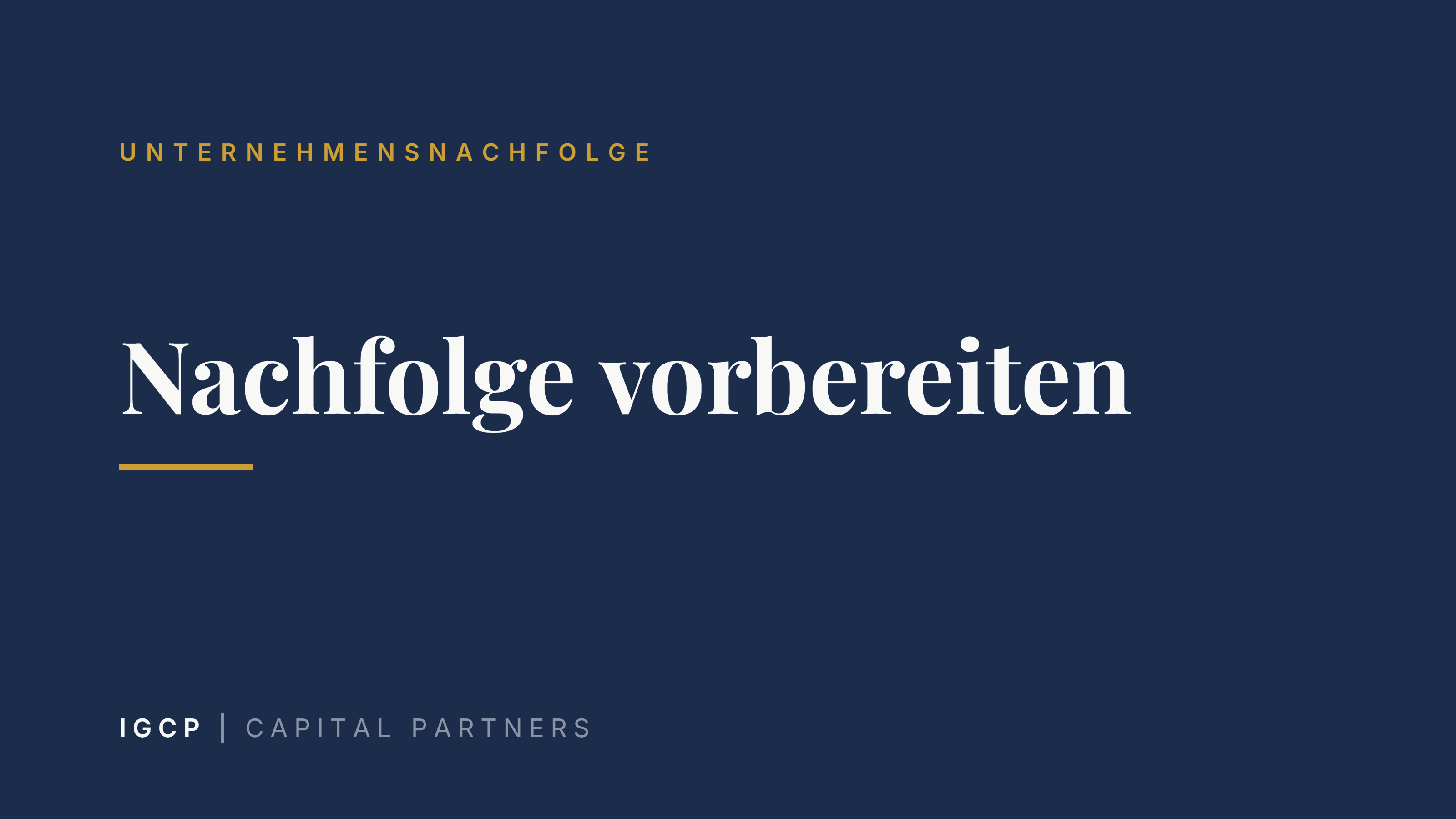 Nachfolge vorbereiten: das Unternehmen übergabefähig machen