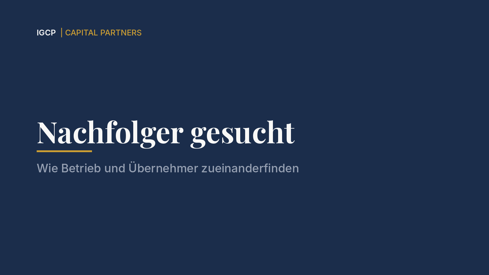 Nachfolger gesucht: Betrieb und Übernehmer finden sich