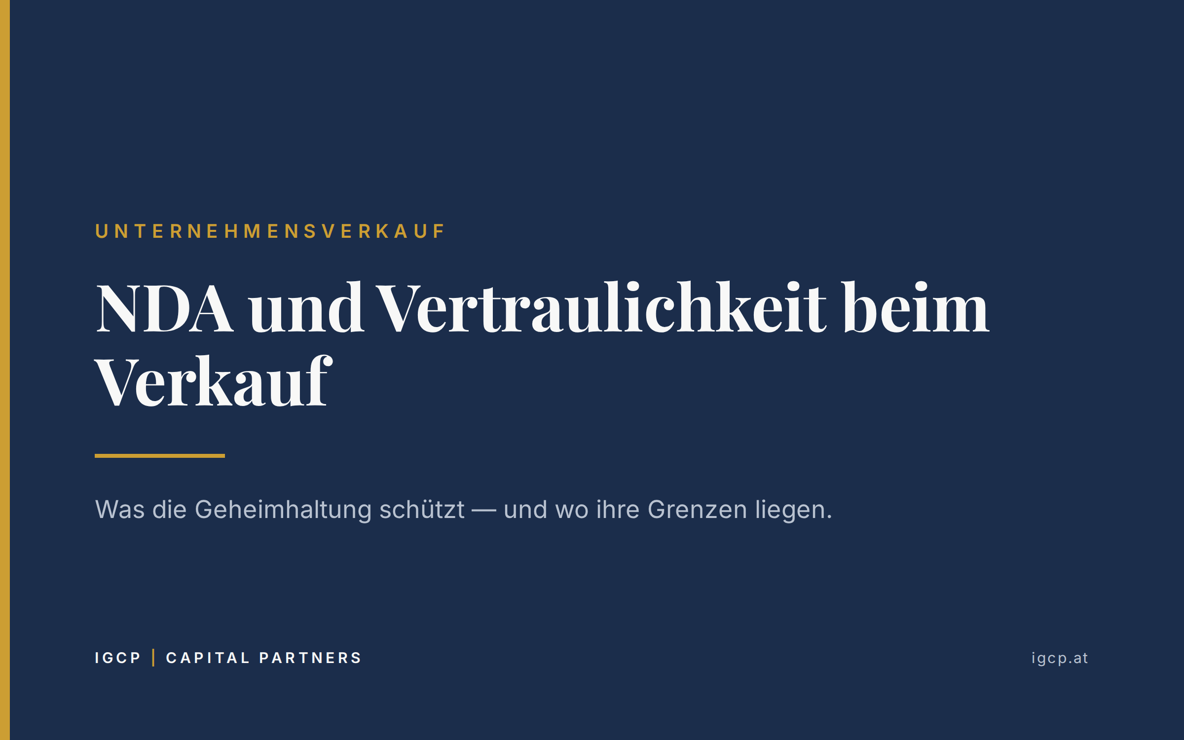 Titelbild zum Beitrag: NDA und Vertraulichkeit beim Unternehmensverkauf: was die Geheimhaltung schützt