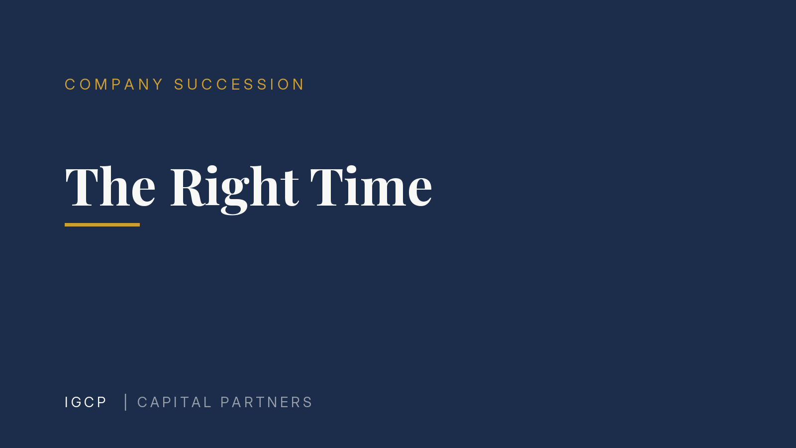 When Is the Right Time for Succession or Sale?