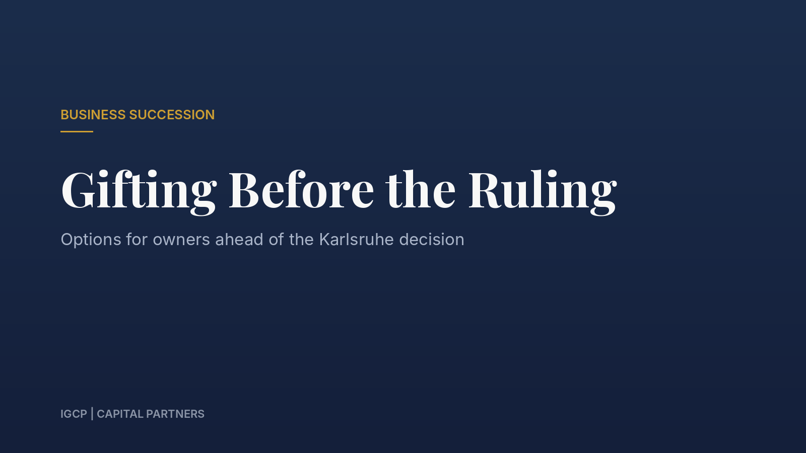 Cover image for article: Giving the Business to Your Children Before the Inheritance Tax Ruling: Options and Safeguards