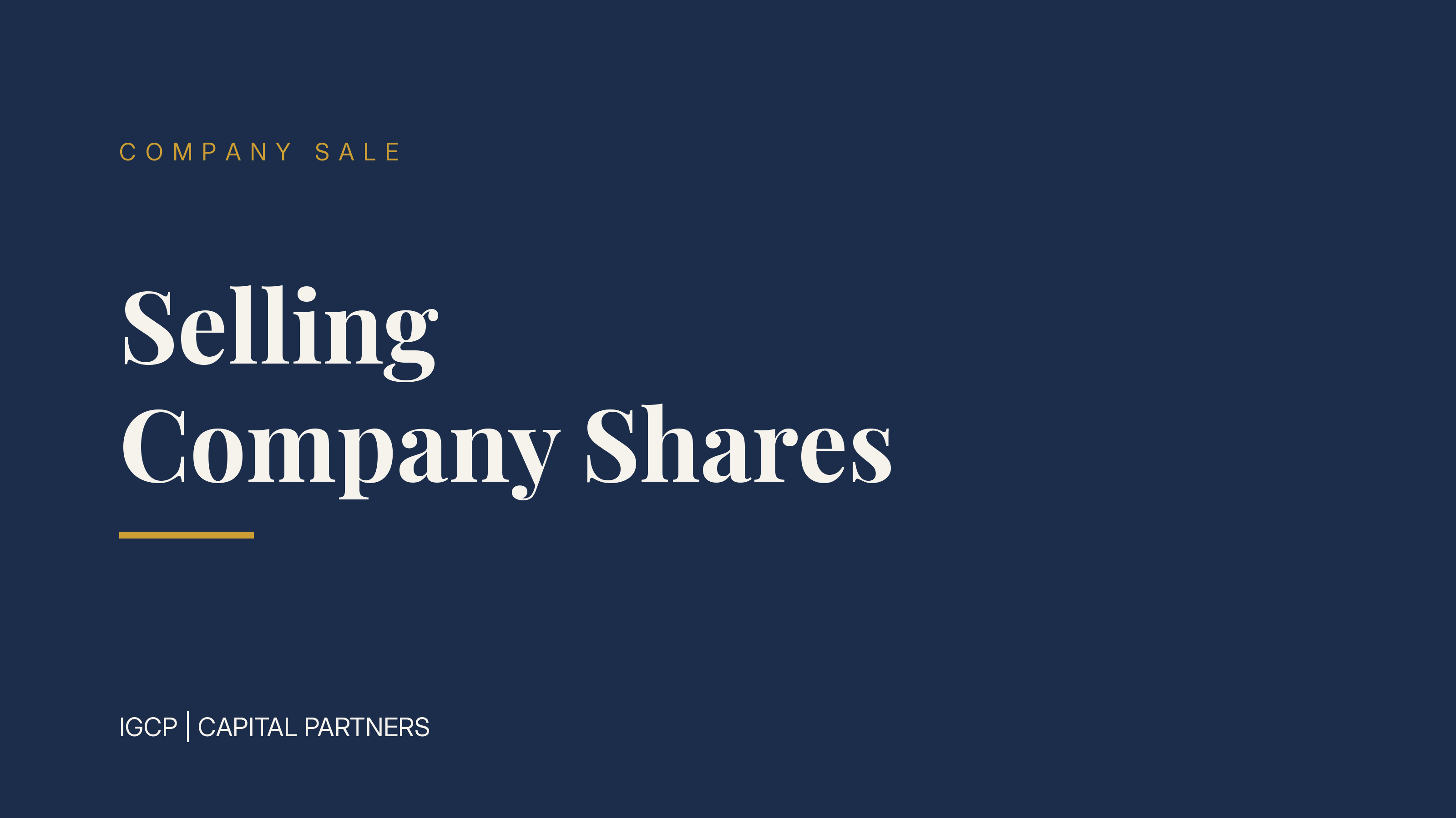 Selling Company Shares: Getting a Partial Sale Right