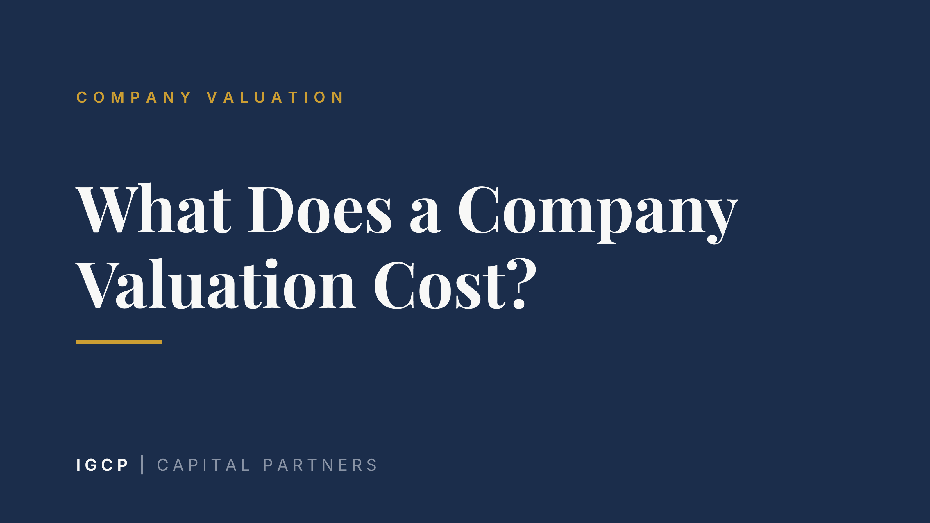 What Does a Company Valuation Cost?