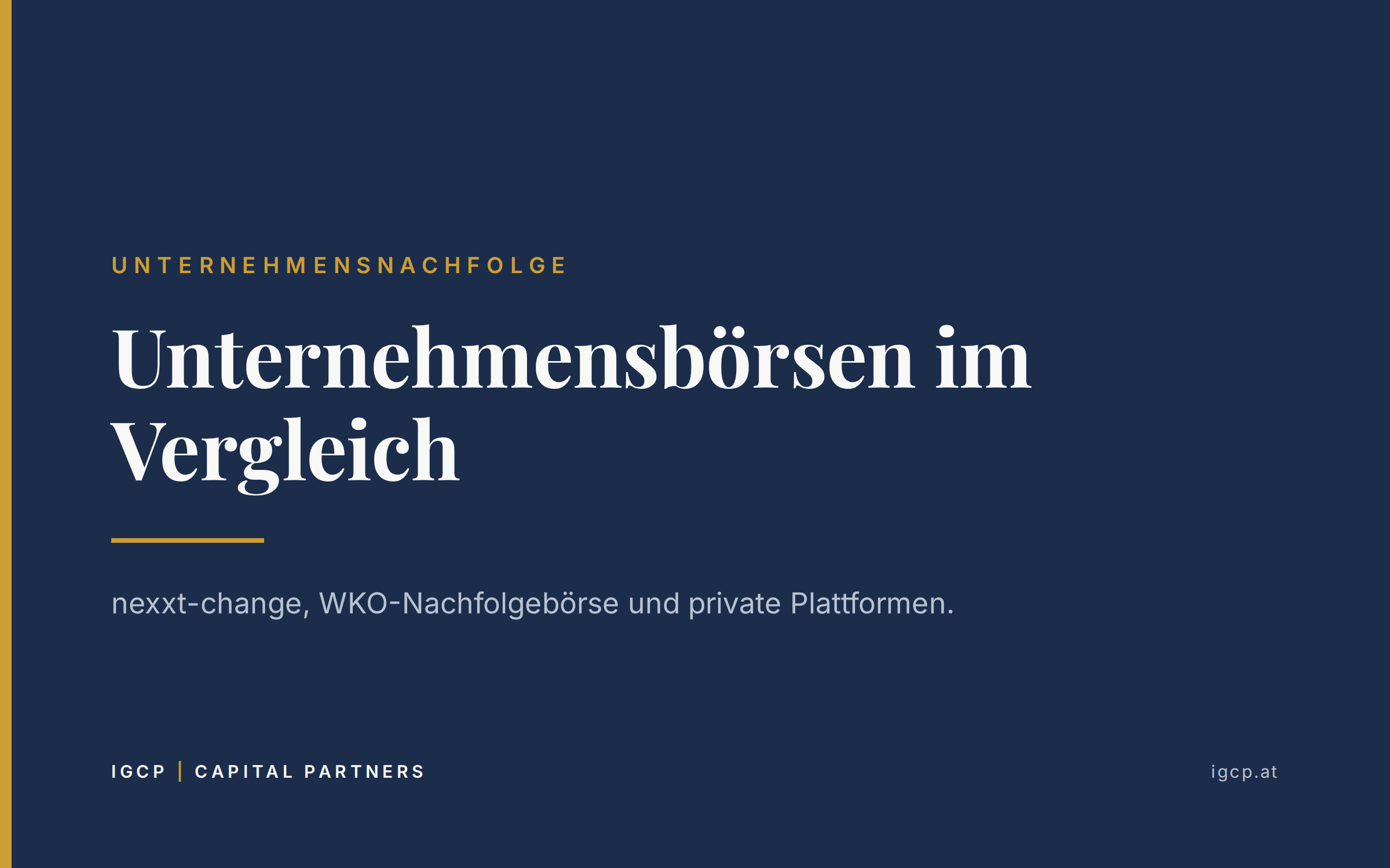 Titelbild zum Beitrag: Unternehmensbörsen im Vergleich: nexxt-change, WKO-Börse und private Plattformen