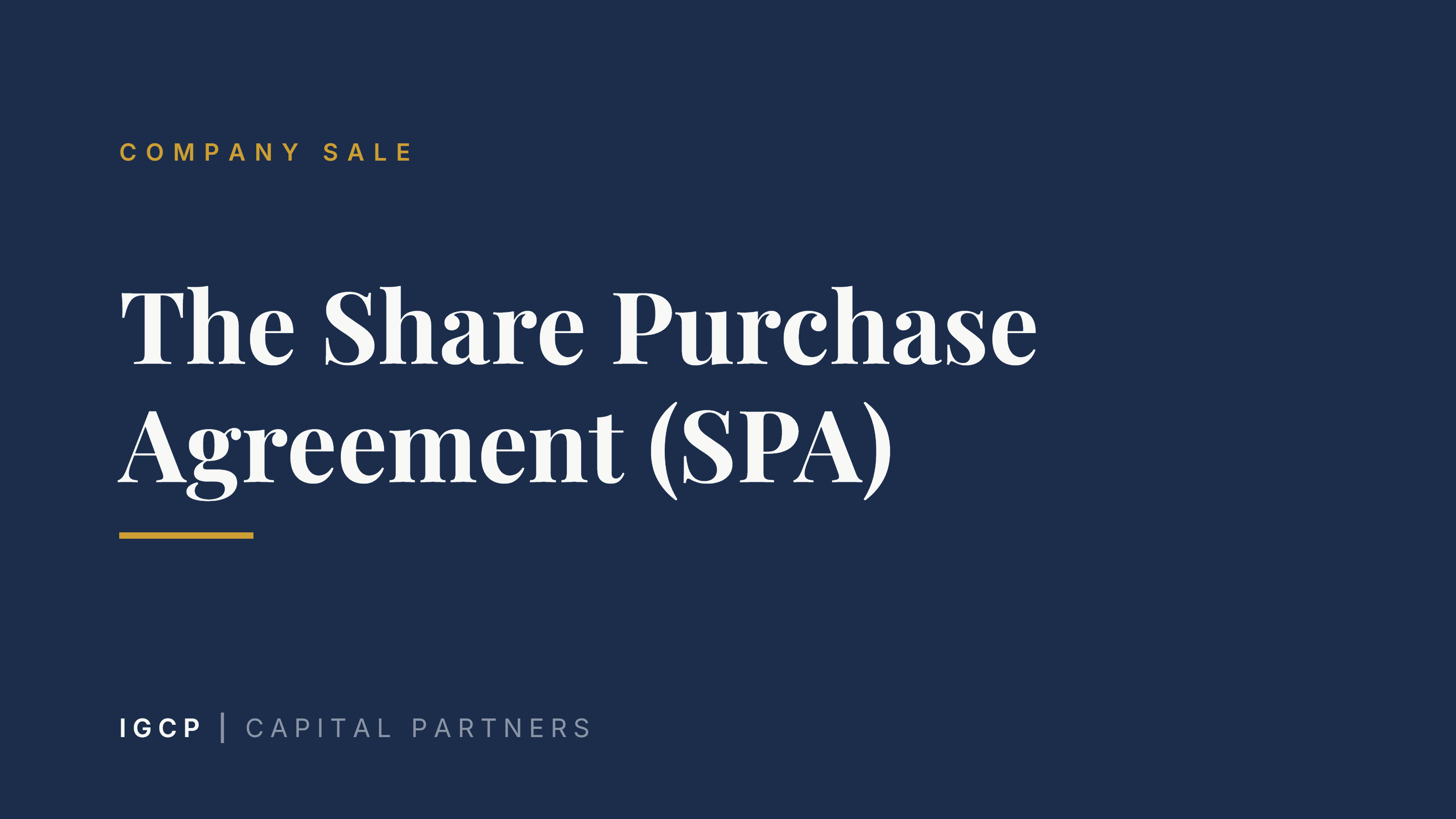 The Share Purchase Agreement (SPA): What It Must Contain