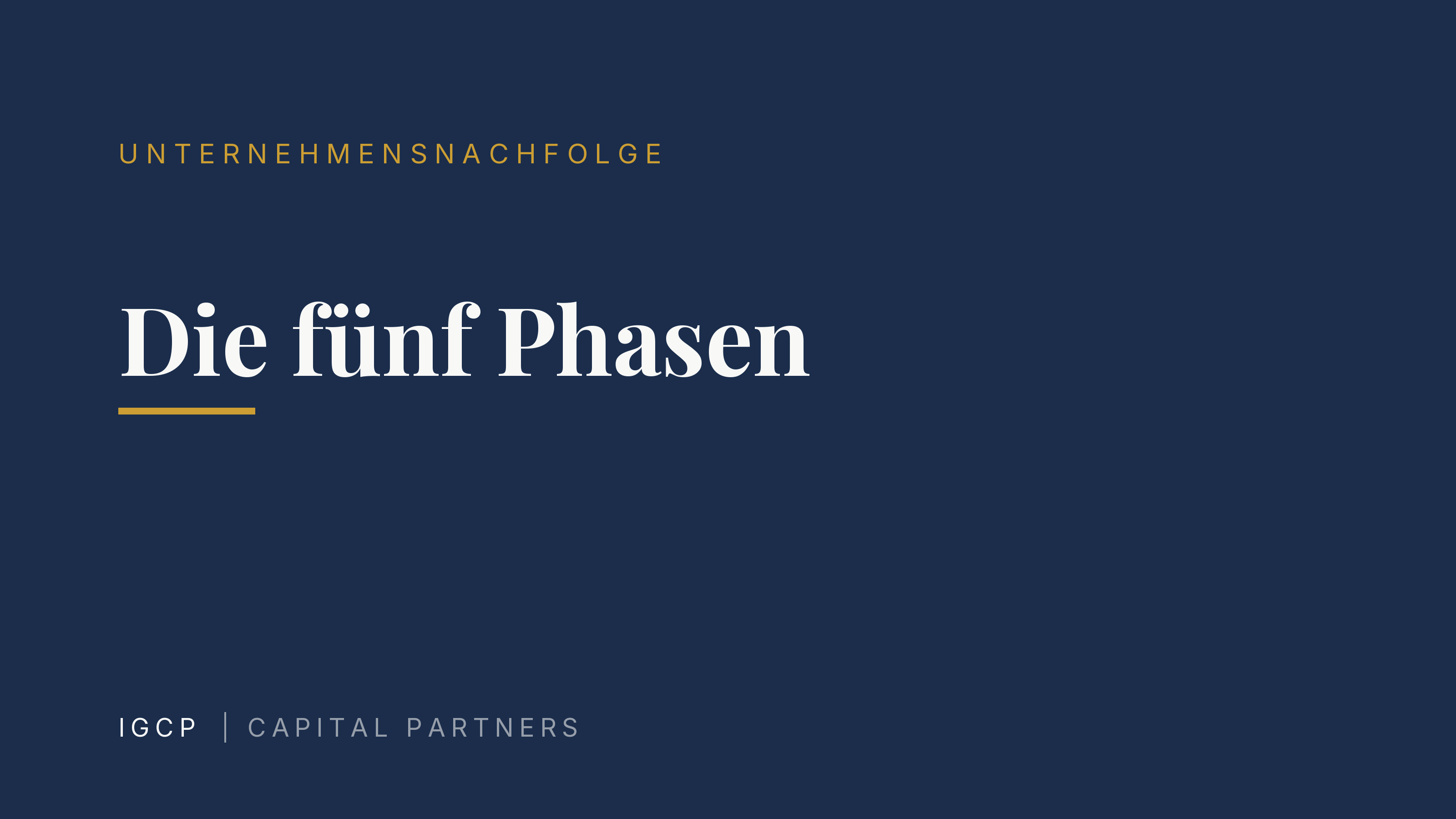 Unternehmensnachfolge: Die fünf Phasen eines geordneten Übergabeprozesses
