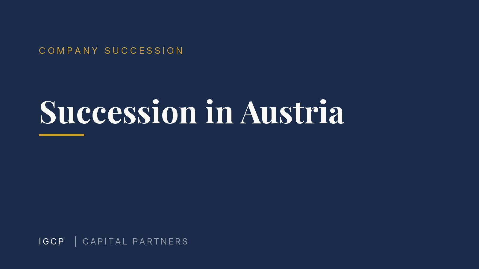 Business Succession in Austria: The Numbers, the Paths, and the Lead Time
