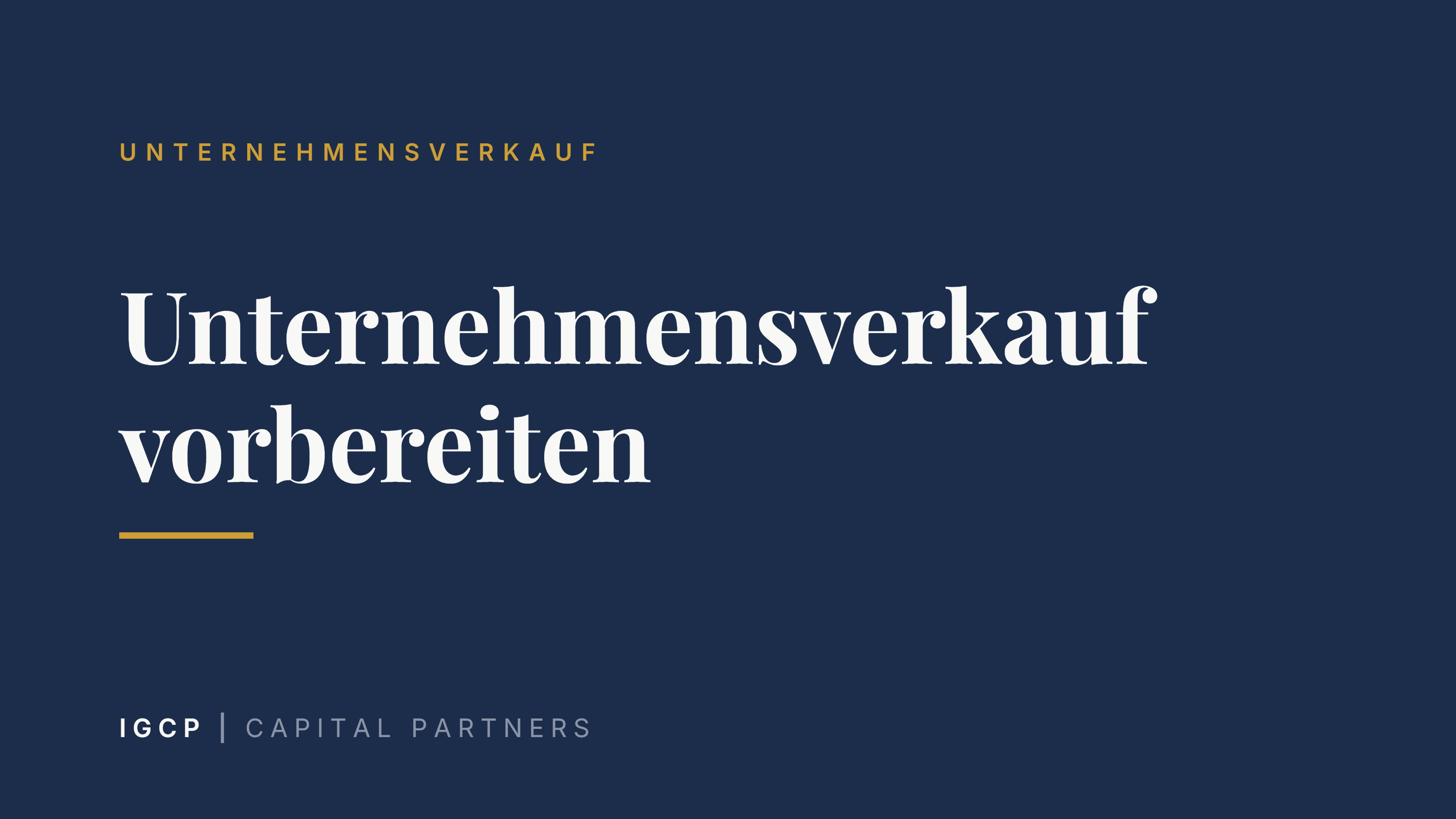 Unternehmensverkauf vorbereiten: die ersten 12–24 Monate