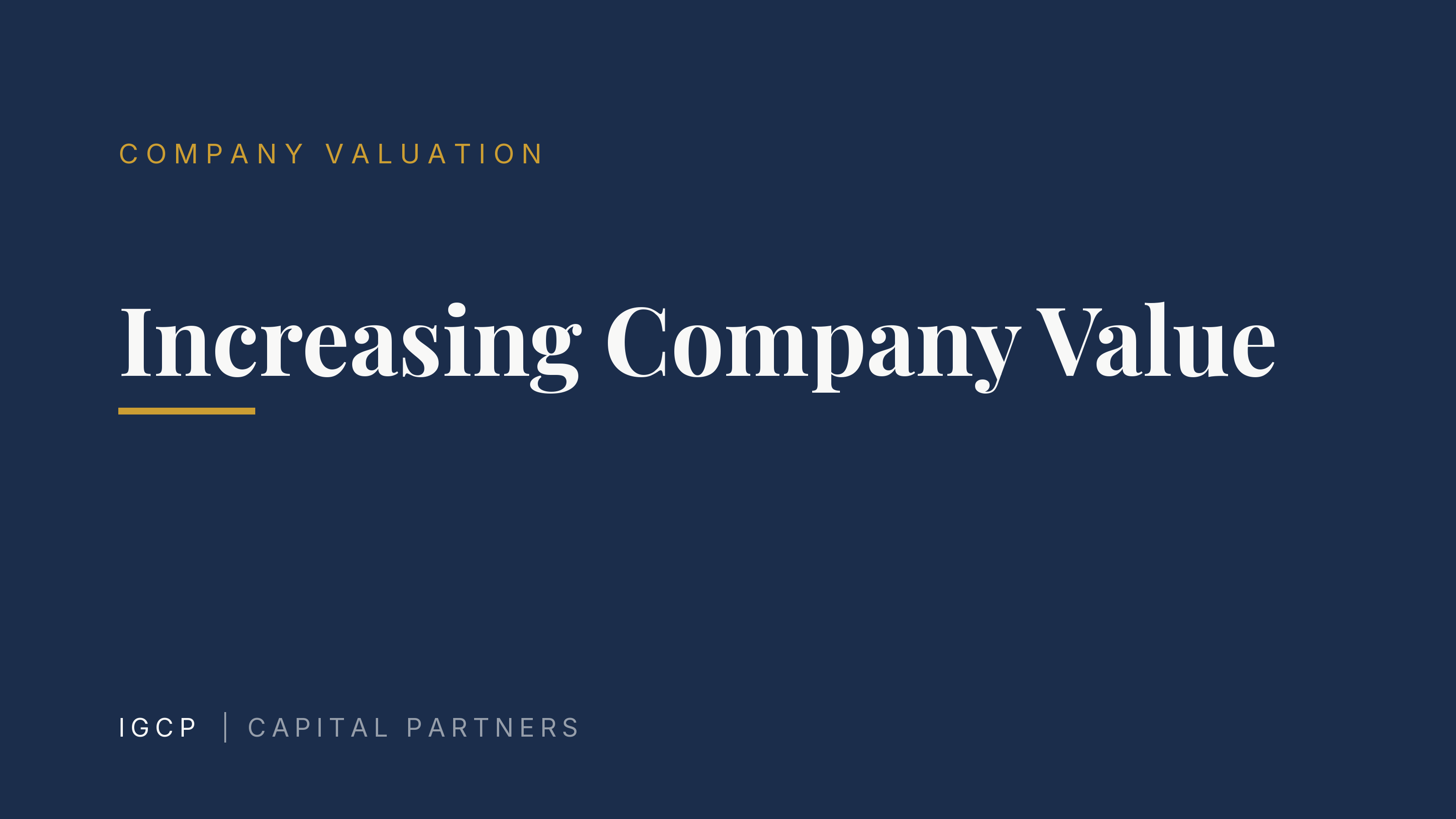 Increasing Enterprise Value: Five Levers Before a Sale