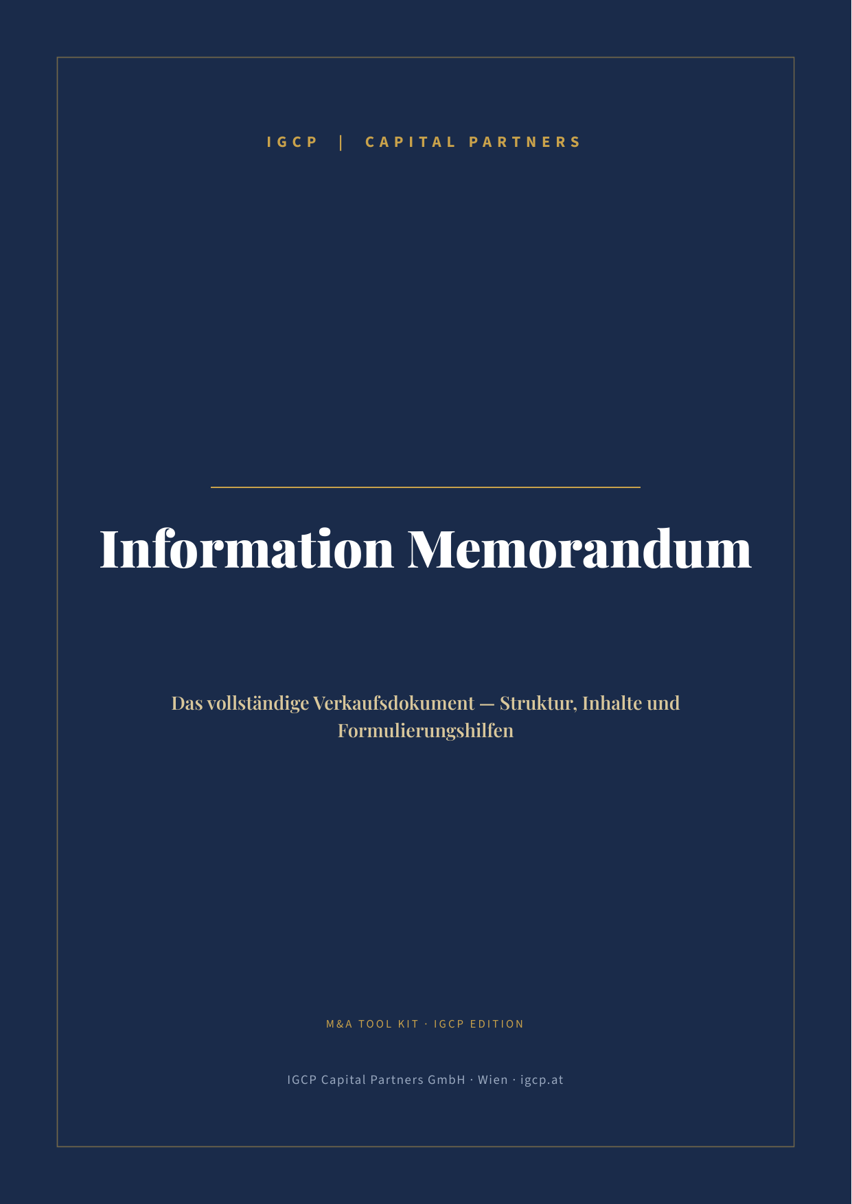 Cover Information Memorandum